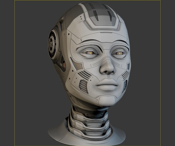 ArtStation - Cyborg Female Head (Advanced 3d Model) | Resources