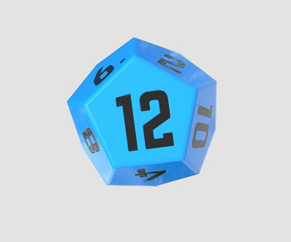 ArtStation Dice d12 game ready PBR Game Assets