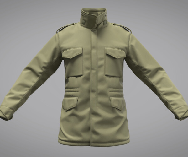 ArtStation - Military Jacket M65 (Marvelous Designer / Clo 3D project ...