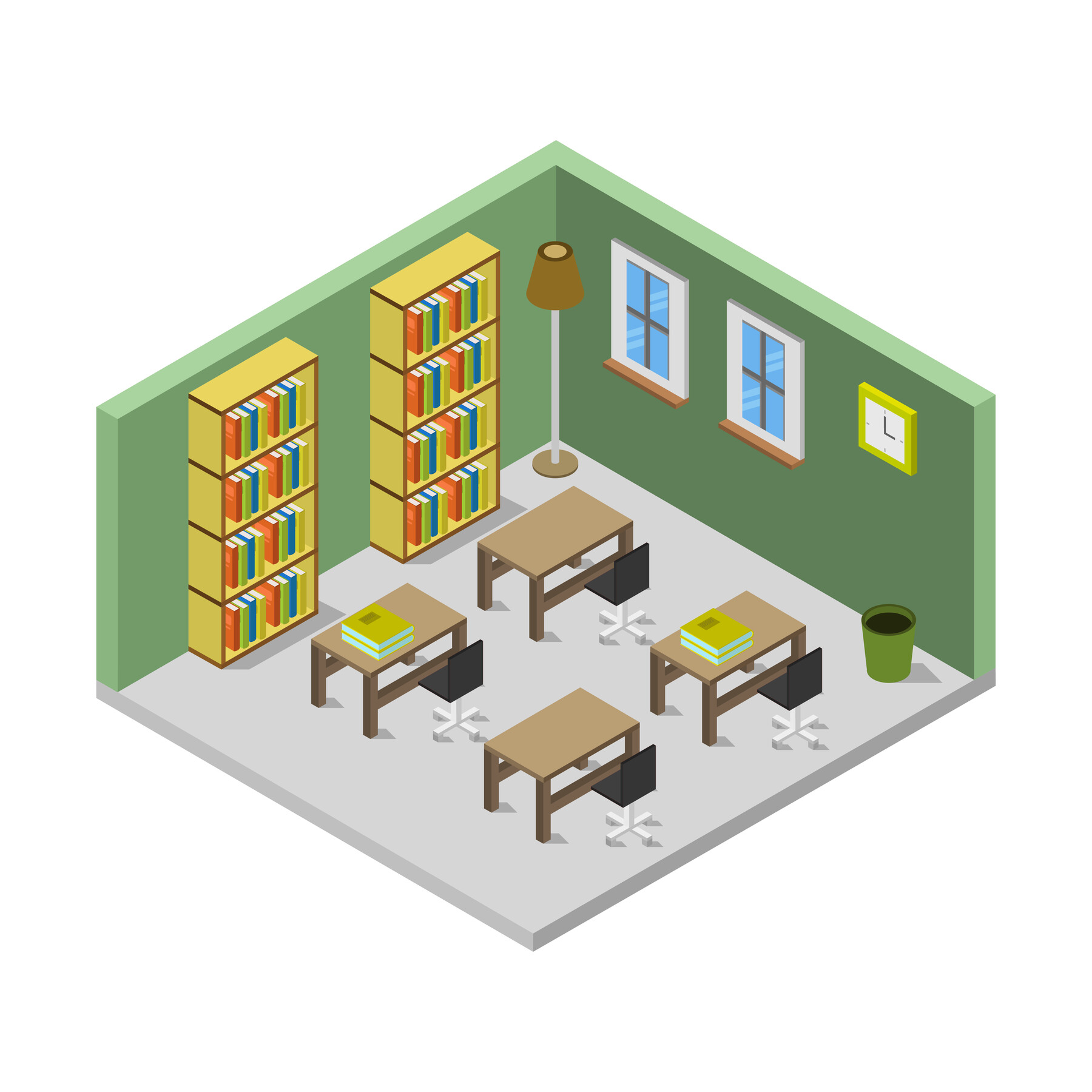 ArtStation - Isometric library | Artworks