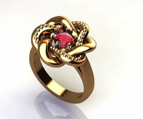 ArtStation Women Flower Ring Resources