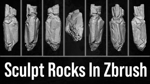 Sculpt Rocks In Zbrush + File And Brushes ( Zero To Hero )