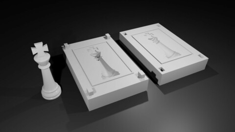 Mold for King - Chess Game - Form - Xadrez Molde Forma 3D print model