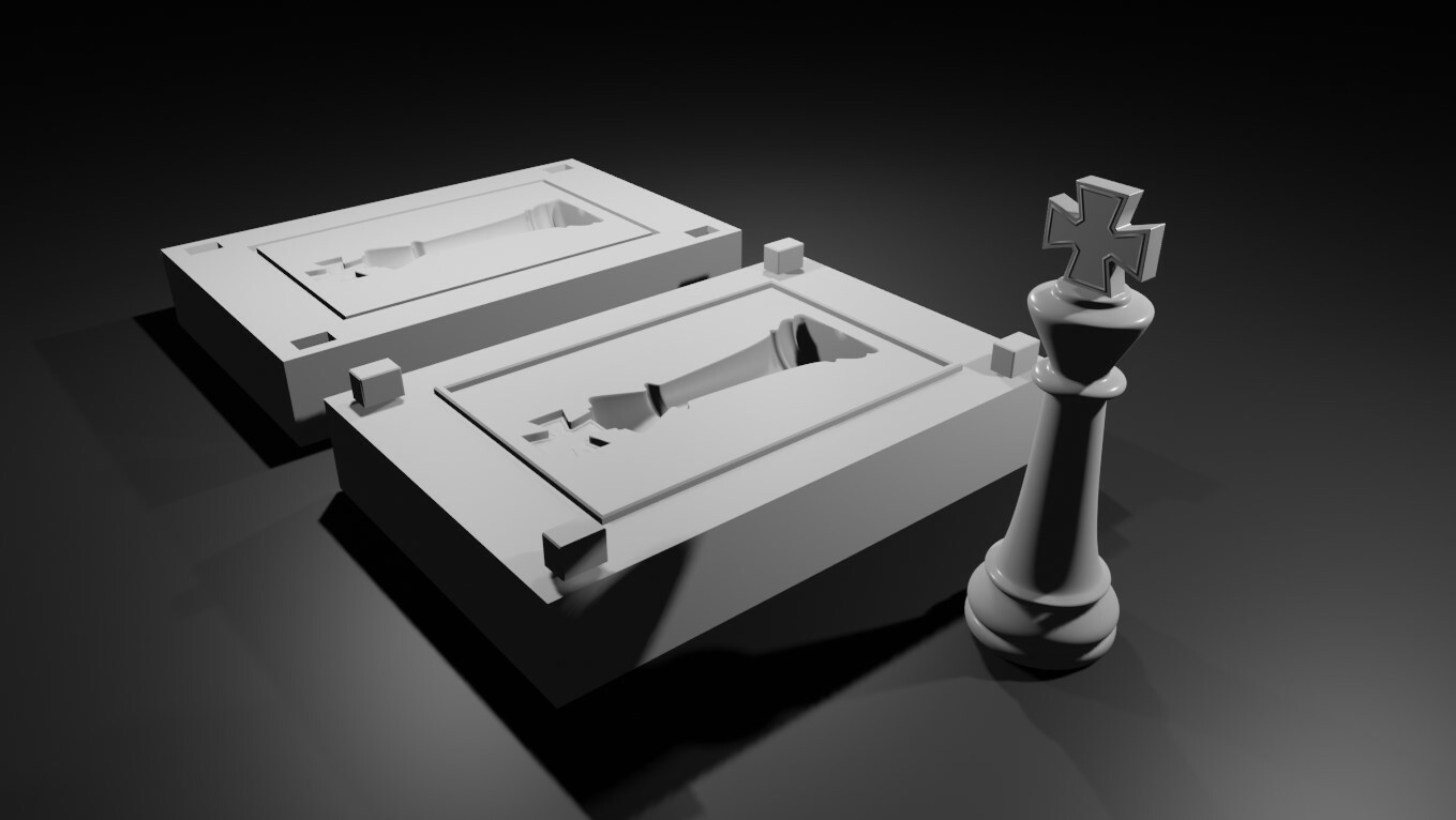 Mold for Horse - Chess Game - Form - Xadrez Molde Forma 3D model 3D  printable