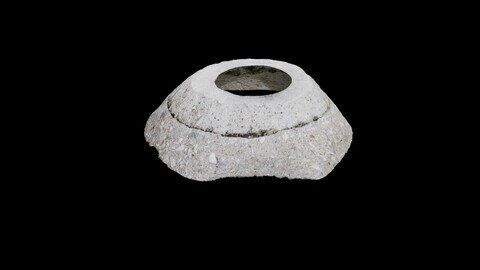 Round Concrete Block - Photoscan