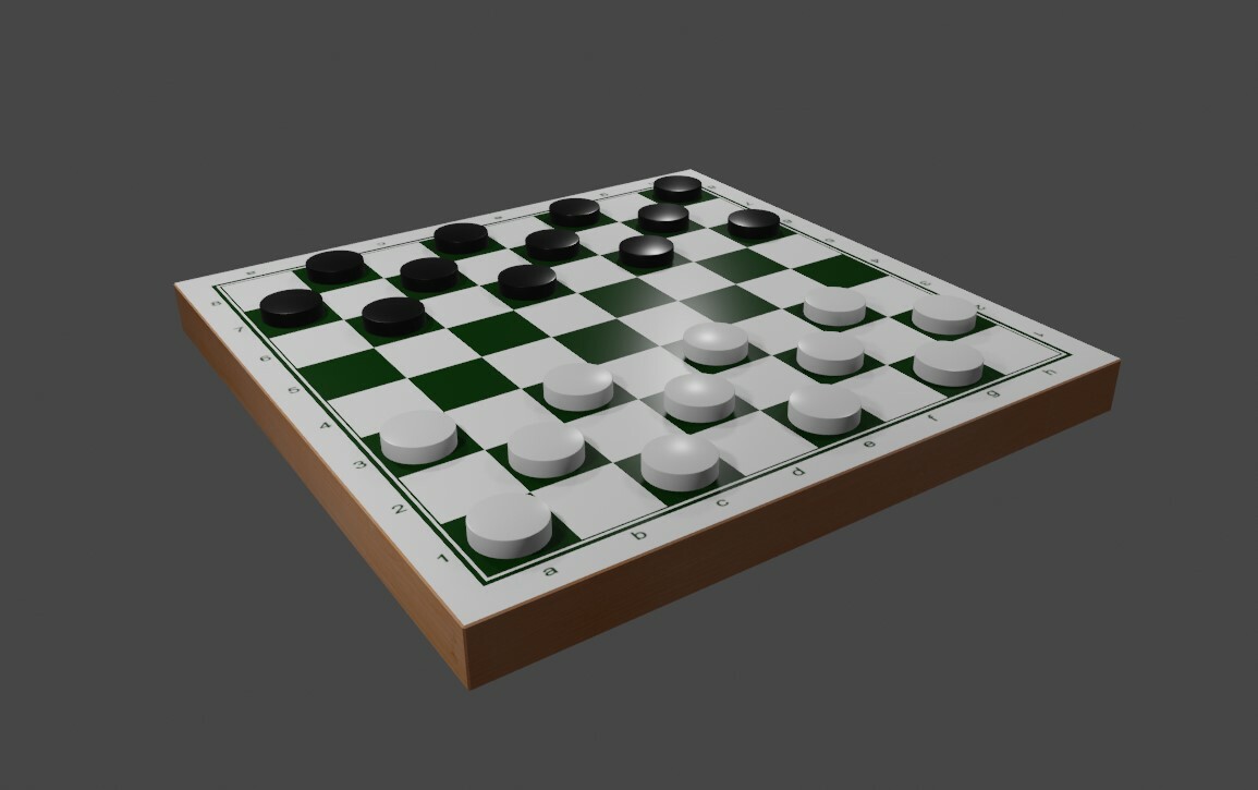 Checkers Game Complete - Jogo de Damas | 3D model
