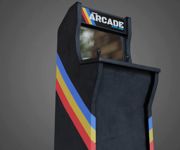 Artstation Arcade Cabinet Game Assets