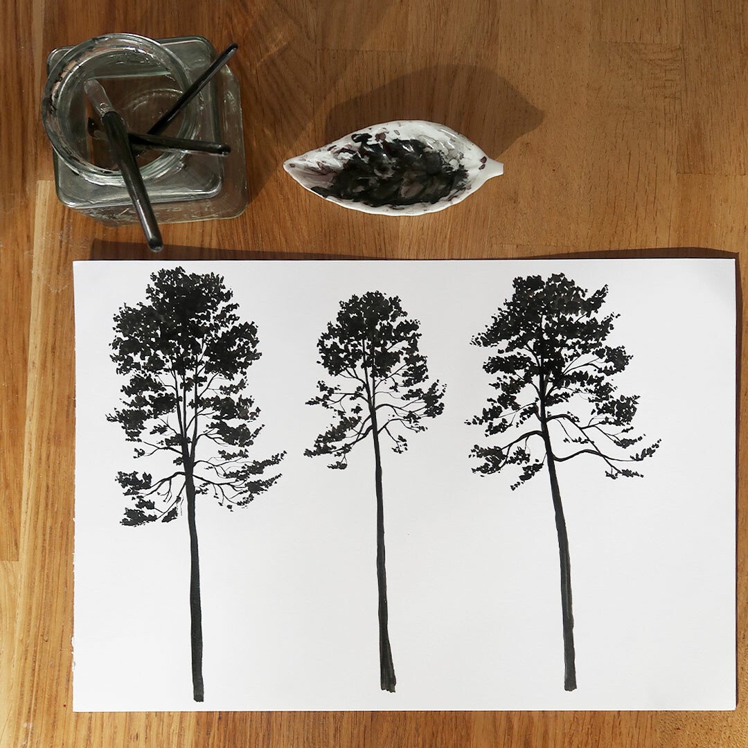 ArtStation - Trees - India Ink