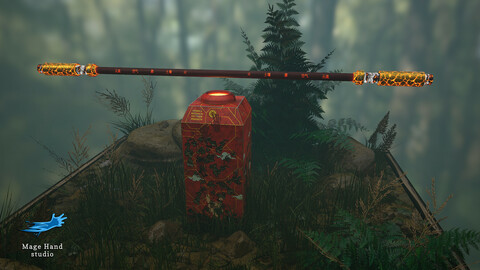 Monkey King-Sun Wukong Bo and Weapon Rack