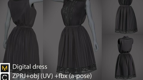 Digital dress / marvelous designer / clo3d