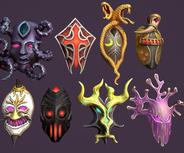 ArtStation - Fantasy masks collection | Game Assets