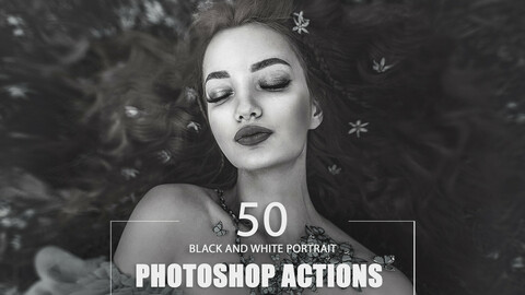 50 Black and White Portrait Photoshop Actions