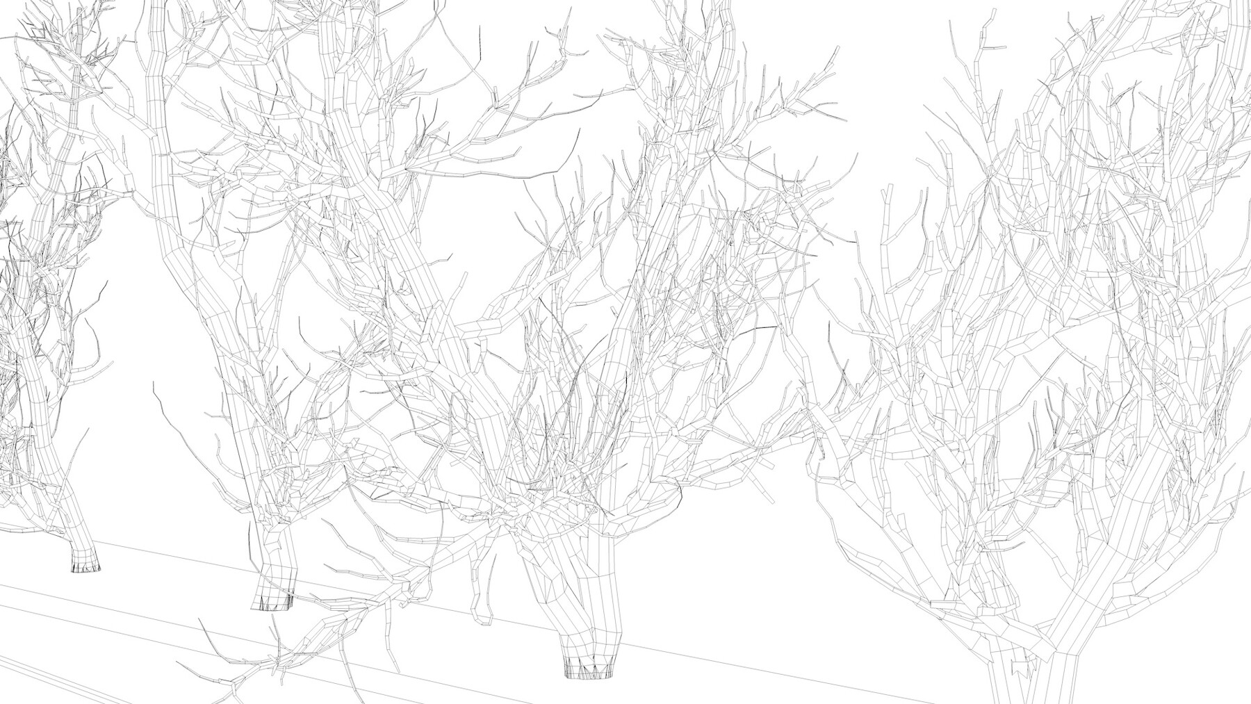 ArtStation - Root 5 trees low-poly | Resources