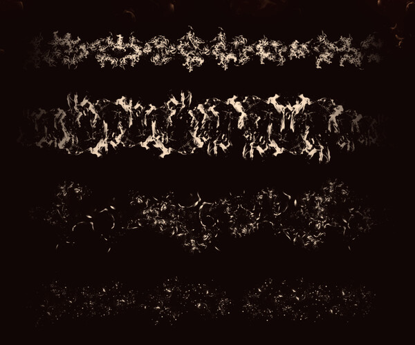 ArtStation 15 Fire ,flames and ashes pressure sensitive