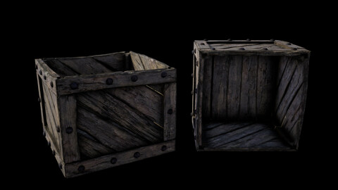 Medieval Fantasy Prop 03 - Old box - UE, Unity, Cry Engine, 3Ds Max, Cinema 4D, Maya and more