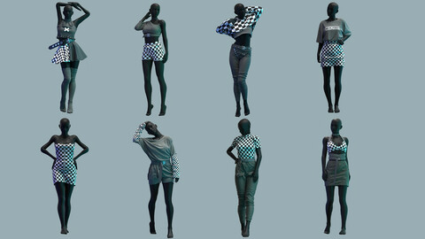 Collection Of Clothes . Clo3D , Marvelous Designer .