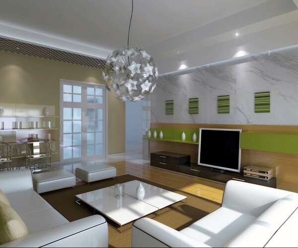 ArtStation - Deluxe modern living room 1823 | Resources