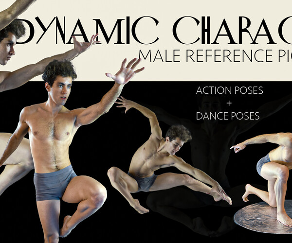 Website - 600 + DYNAMIC CHARACTER MALE REFERENCE PICTURES [Action Poses +  Dance Poses]