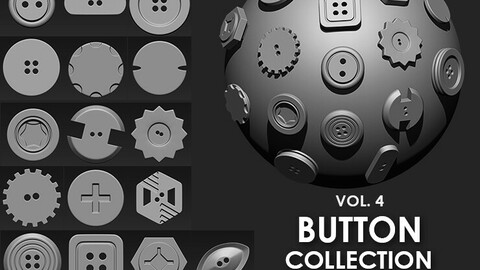 Buttons Collection IMM Brush Pack (16 in One) VOL. 4