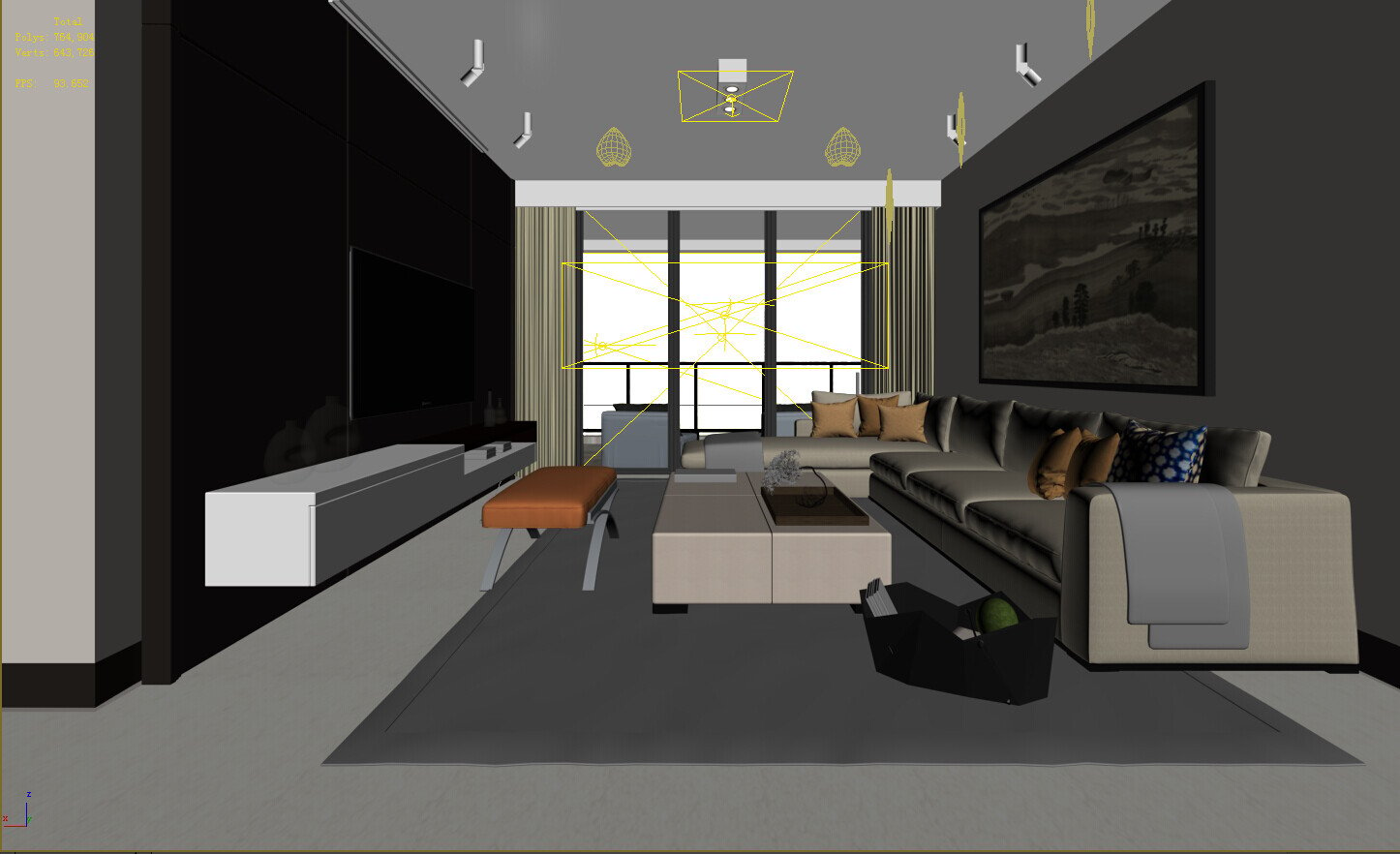 ArtStation - Stylish avant-garde living room design 32 | Resources