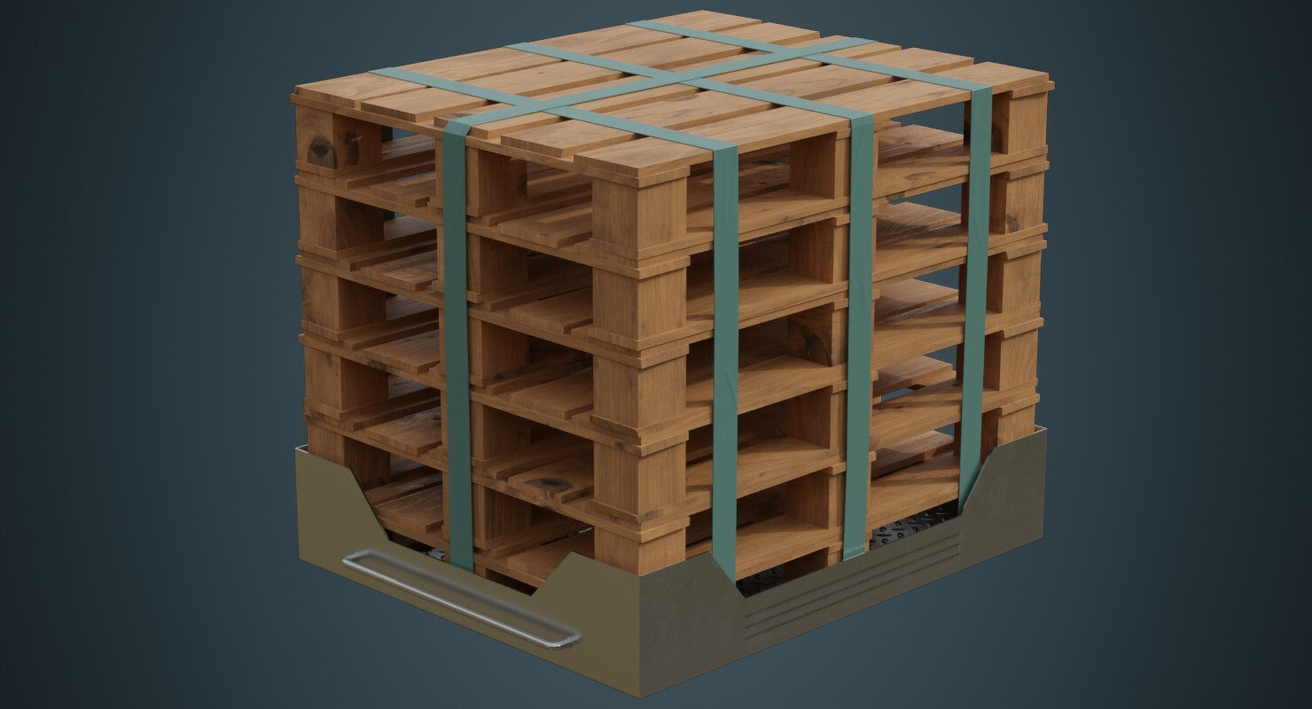 ArtStation - Pallet Rack 1A | Game Assets