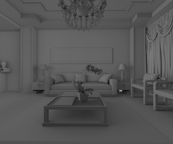 ArtStation - Avant-garde luxury family living room 41 | Resources