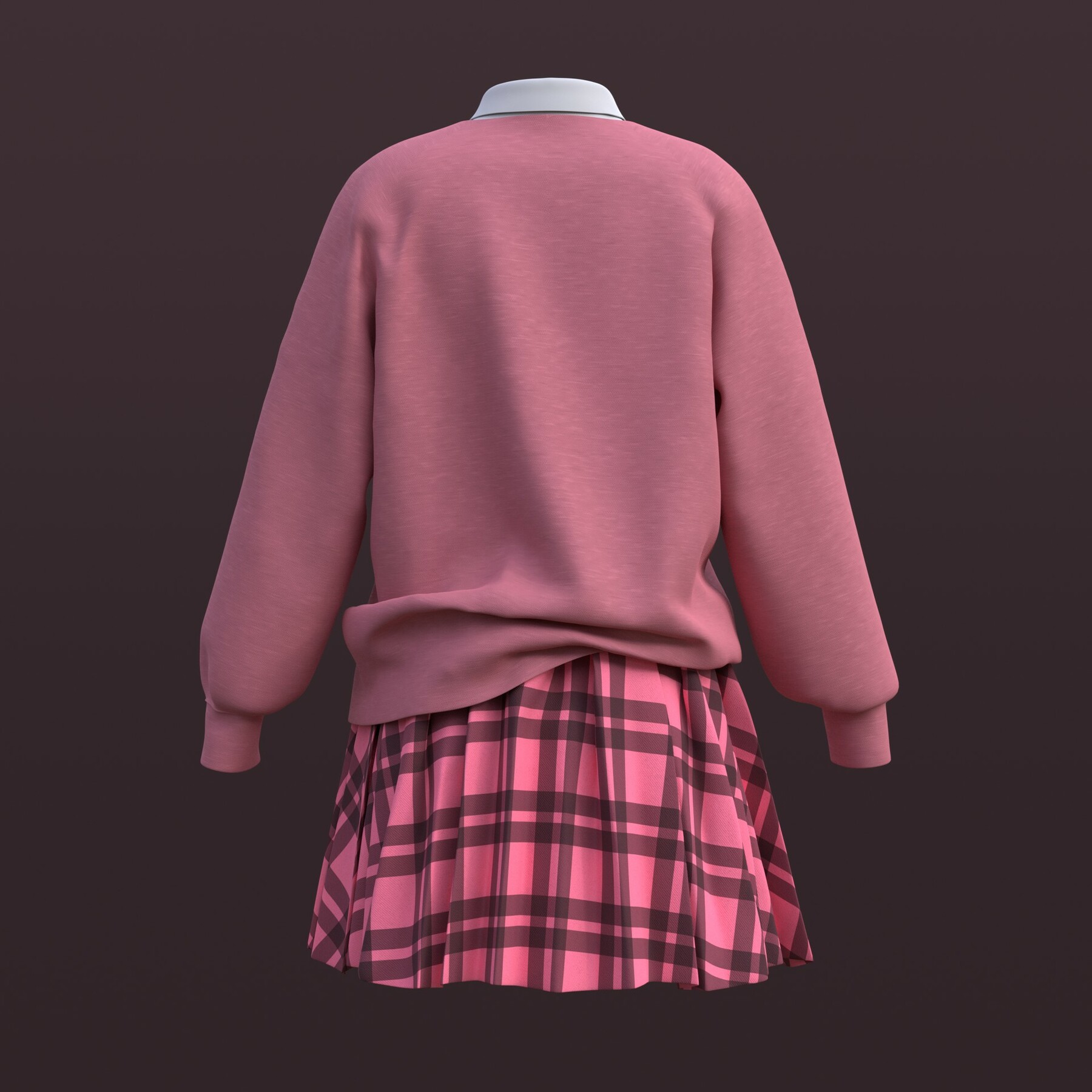 Pleated plaid mini skirt 3d hotsell