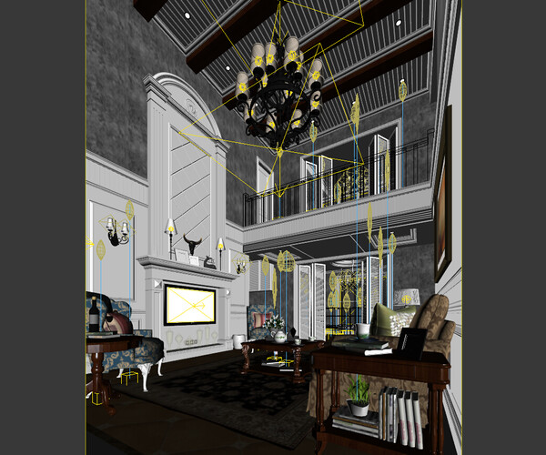 ArtStation - Avant-garde luxury family living room 161 | Resources