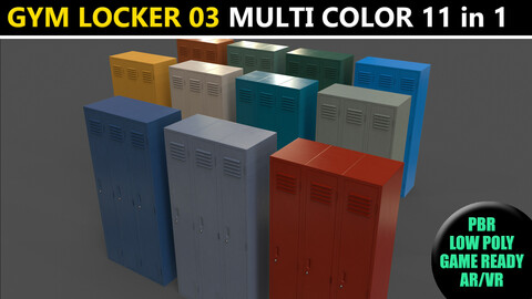 PBR School Gym Locker 03 - Multi color Pack