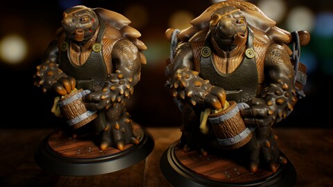 Tortle Barkeep Miniature