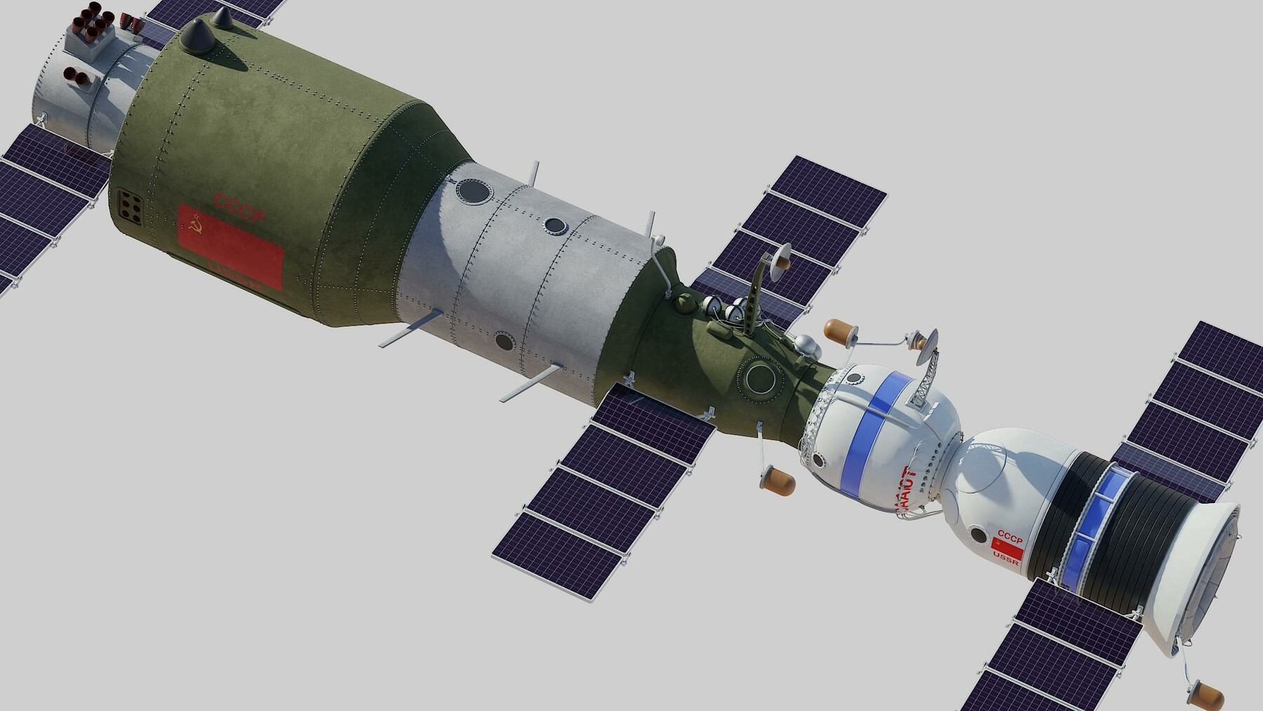 ArtStation - salyut space station 3D model | Resources