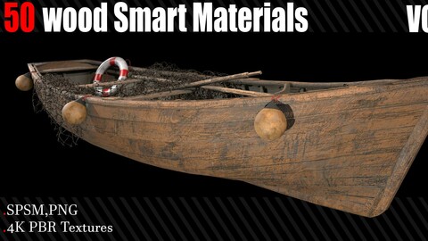 50 Wood Smart Materials + 4K PBR Textures Vol_3