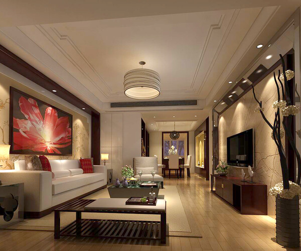ArtStation - Fashion luxury villa reception living room - 82 | Resources