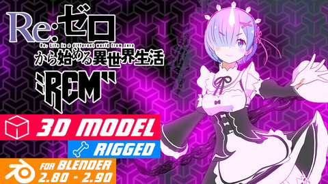 Rem - Re: Zero Anime - 3D Model Blender