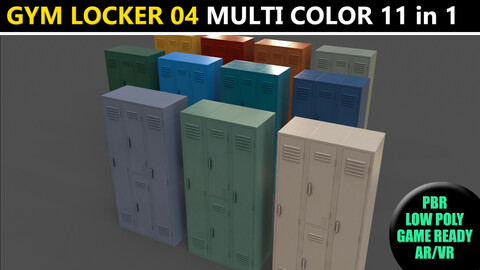 PBR School Gym Locker 04 - Multi color Pack