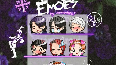 MCR (Gerard Way) - 7 Twitch emotes pack