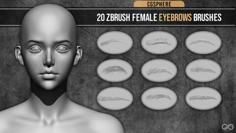 Female Eyebrows VDM Brushes