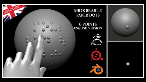 MR78 Braille Paper Dots - 6 Points – English
