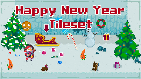 HappyNewYear PixelArt Asset