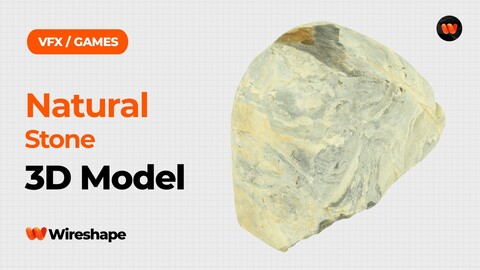 Natural Stone Raw Scanned 3D Model