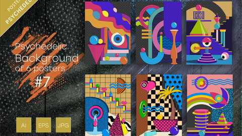 Psychedelic abstract backgrounds #7