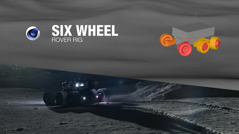 Six Wheel Rover Rig (C4D)