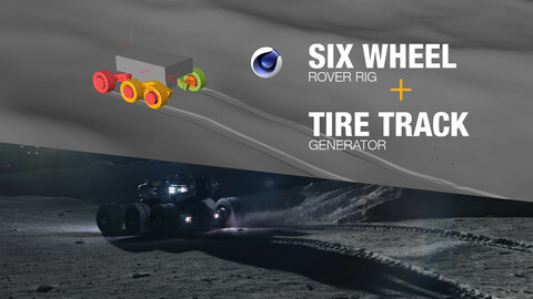 Tire Track/Print generator + Rover Rig (C4D)