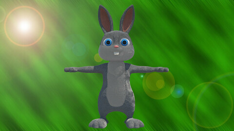 Rabbit 3d Cartoon 3D model