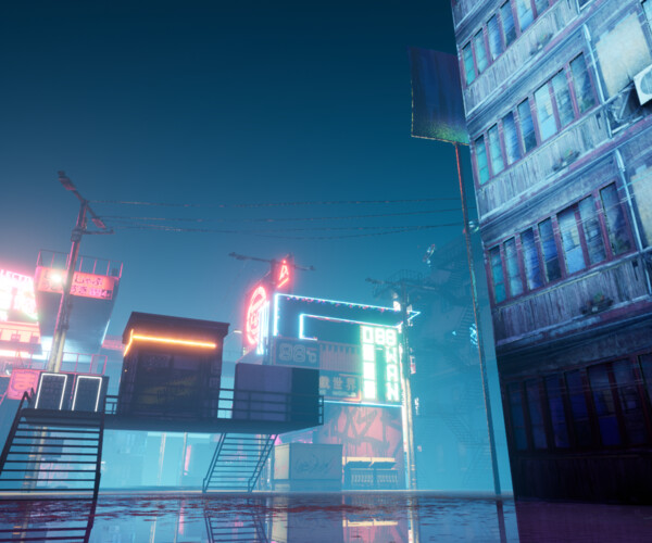 ArtStation - Cyberpunk City Scene (UE4 PACK) | Game Assets