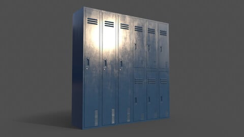 PBR School Gym Locker 06 - Blue Dark