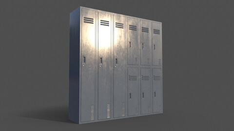 PBR School Gym Locker 06 - Grey