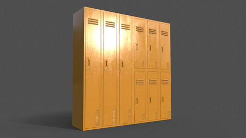 PBR School Gym Locker 06 - Yellow