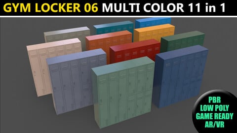 PBR School Gym Locker 06 - Multi color Pack