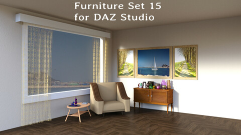 Furniture Set 15 for DAZ Studio